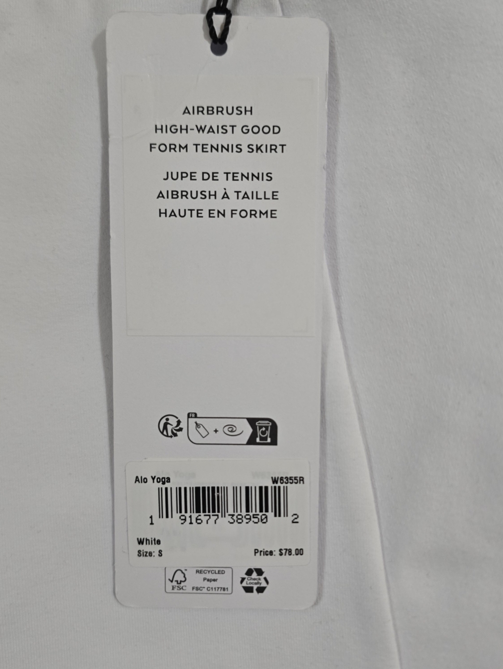 NWT ALO Yoga White Mini Skirt - Picture 7 of 8
